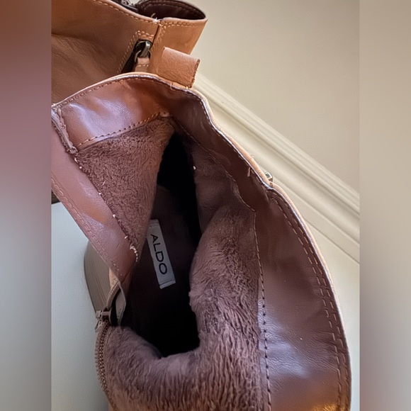 ALDO high heel boots Brown. Fuzzy in the inside. - Picture 6 of 6